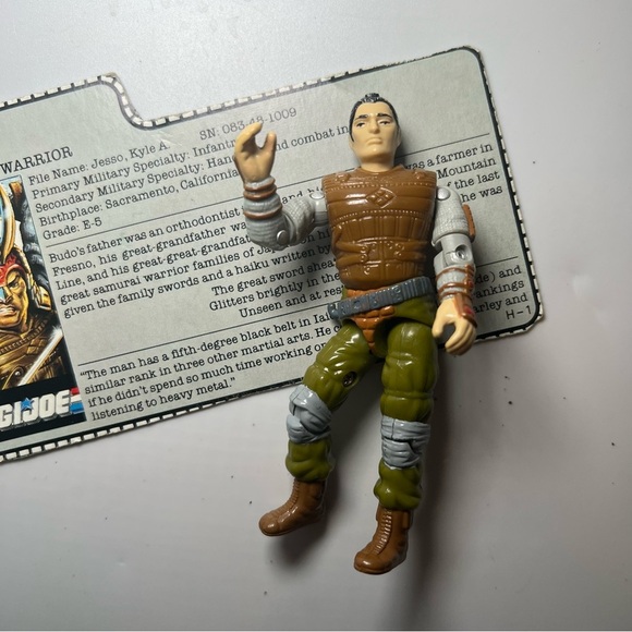 GI JOE Budo 1988 V1 Incomplete With File Card Great Paint Hasbro - Picture 2 of 3